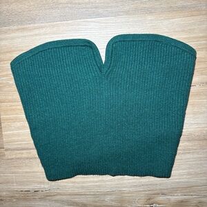 Wild Fable | Forest Green | Ribbed Strapless Top | Size S